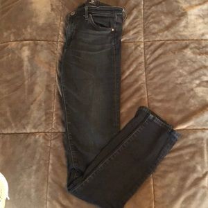 Dark wash skinny jeans